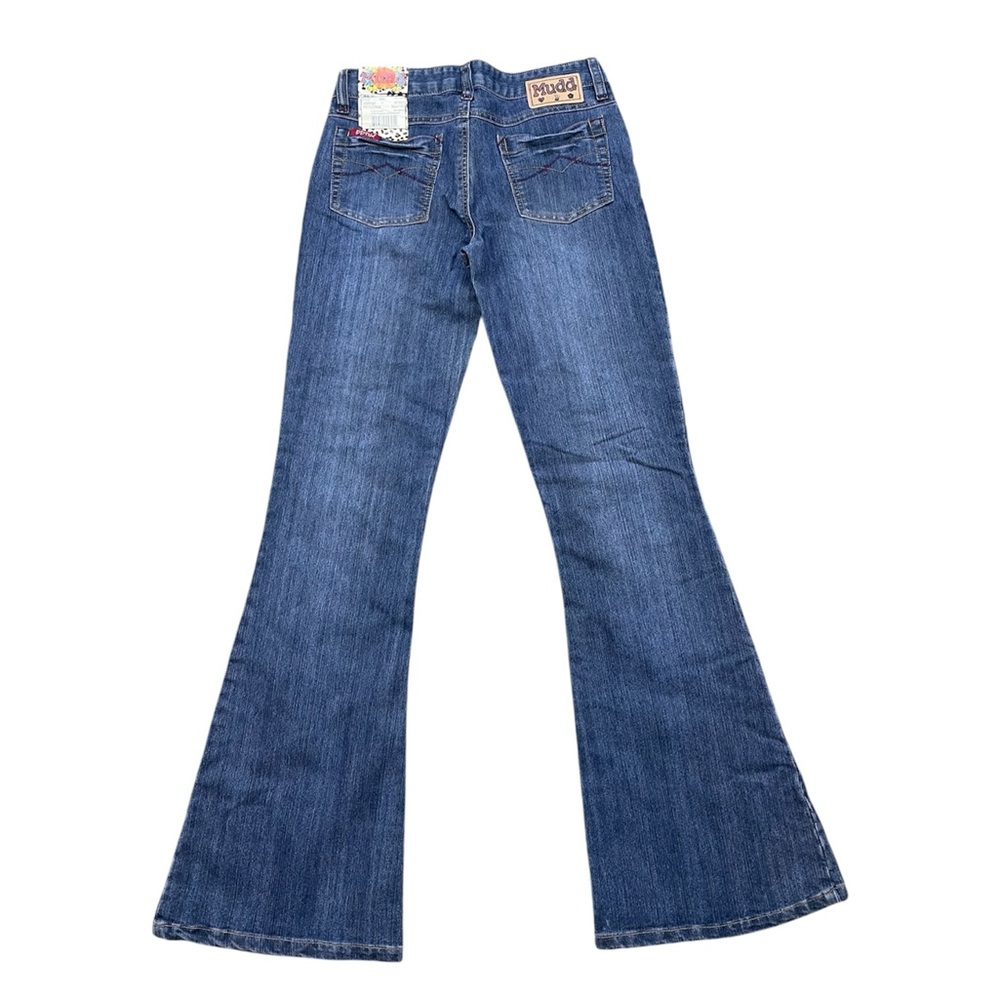 Vintage Y2K Mudd Low Rise Flare Jeans Juniors Size 1 Boho Wide Leg NWT NOS - Picture 2 of 14